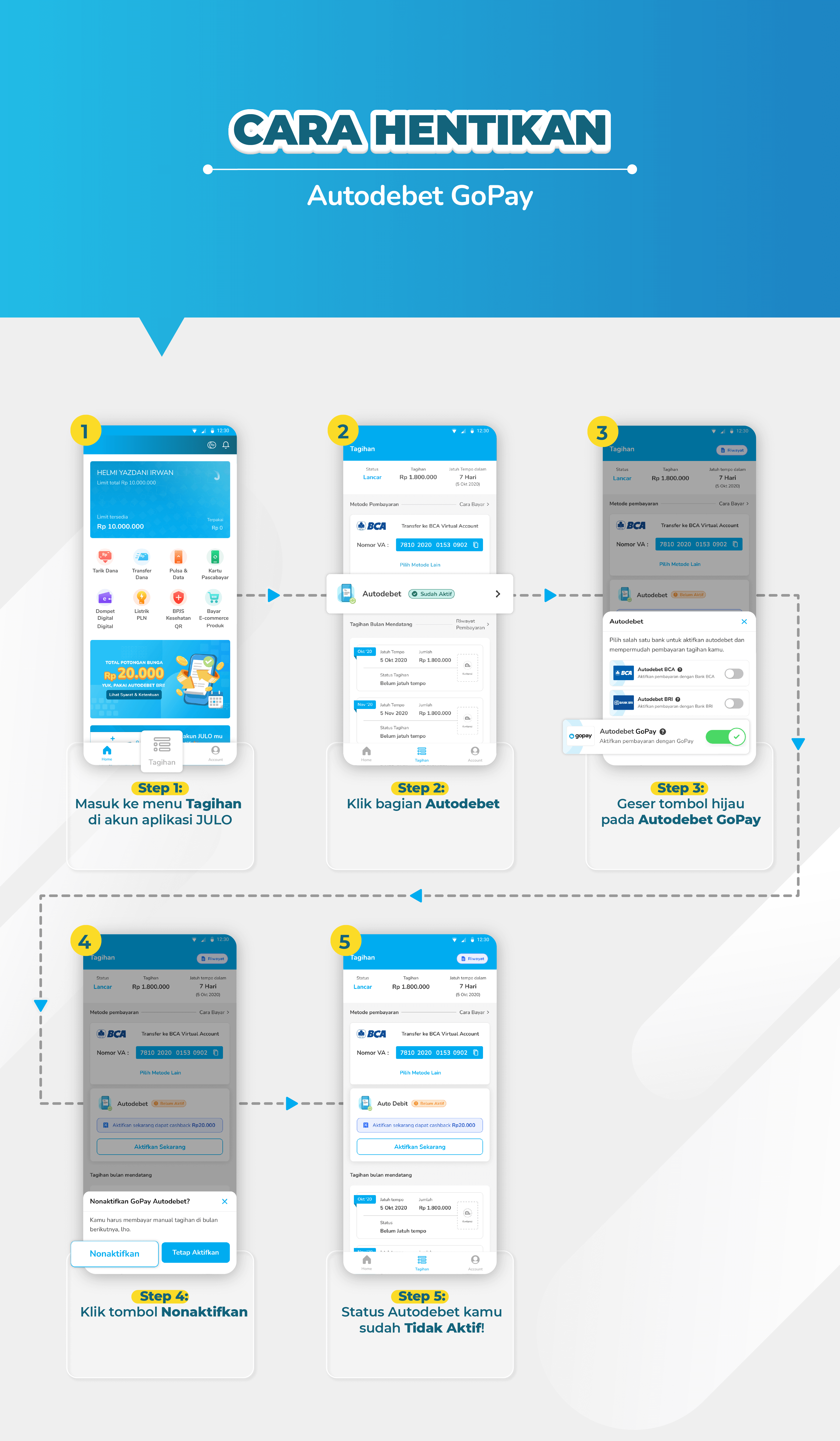 Nonaktifkan Autodebet Gopay 