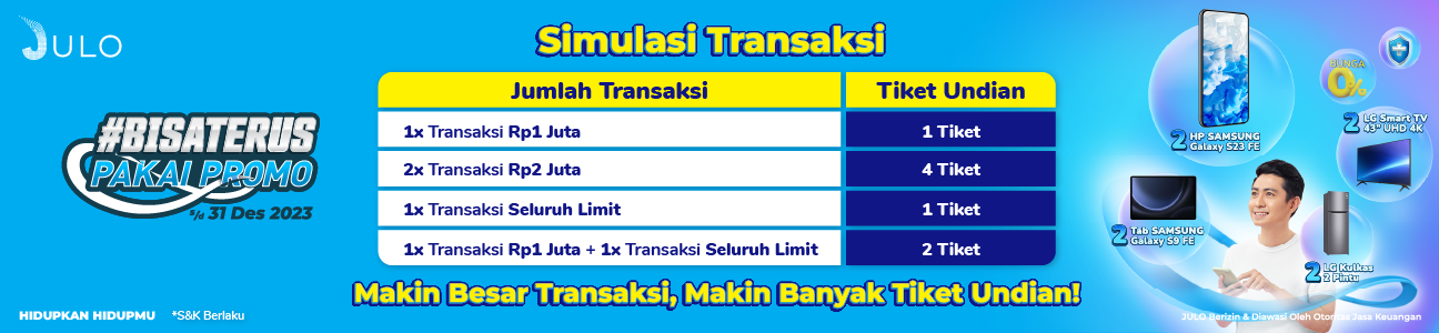 Simulasi Transaksi #BISATERUS Pakai Promo