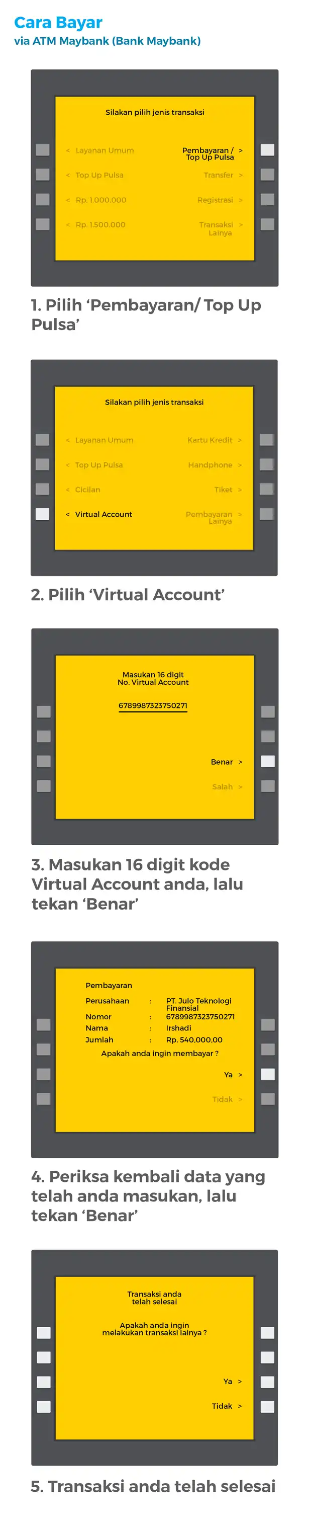 Menu Pembayaran