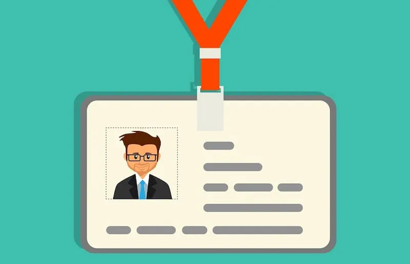 ilustrasi dokumen identitas seorang pria