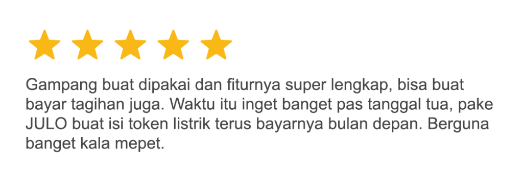 REVIEW MELESAT JULO
