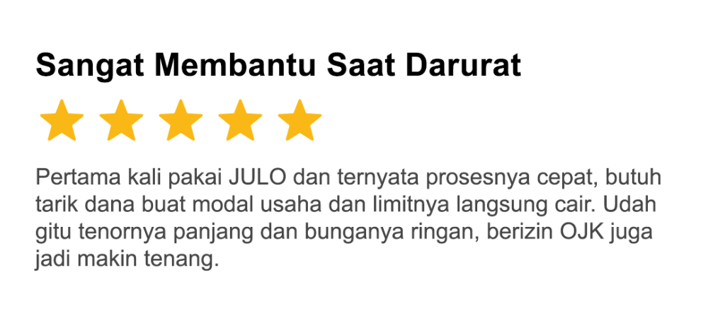 REVIEW MELESAT JULO