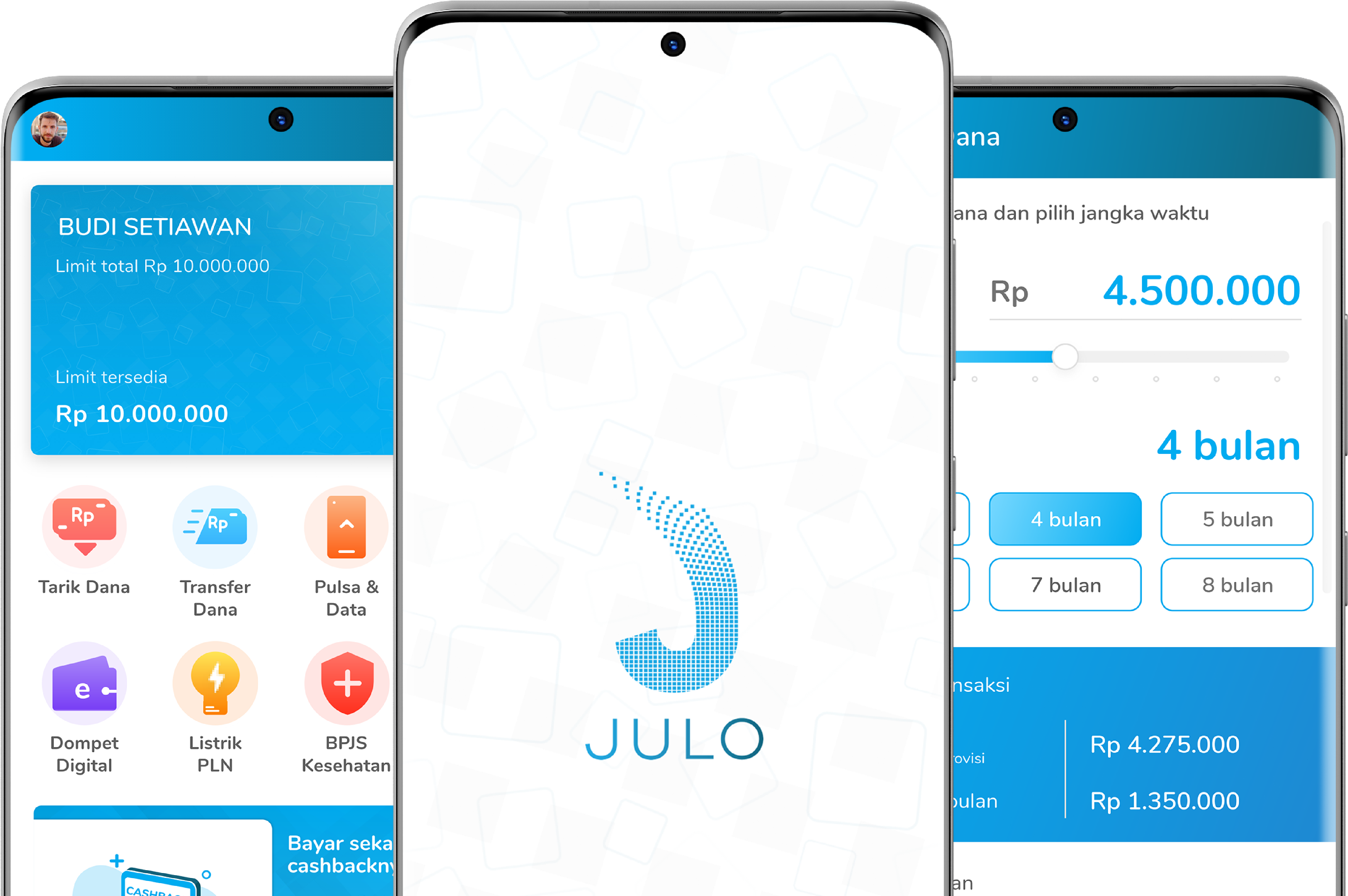  beberapa tampilan aplikasi pinjaman online JULO